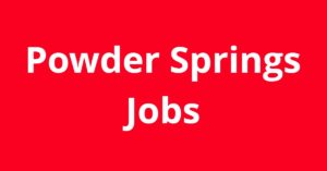 Jobs in Powder Springs GA
