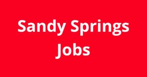 Jobs in Sandy Springs GA
